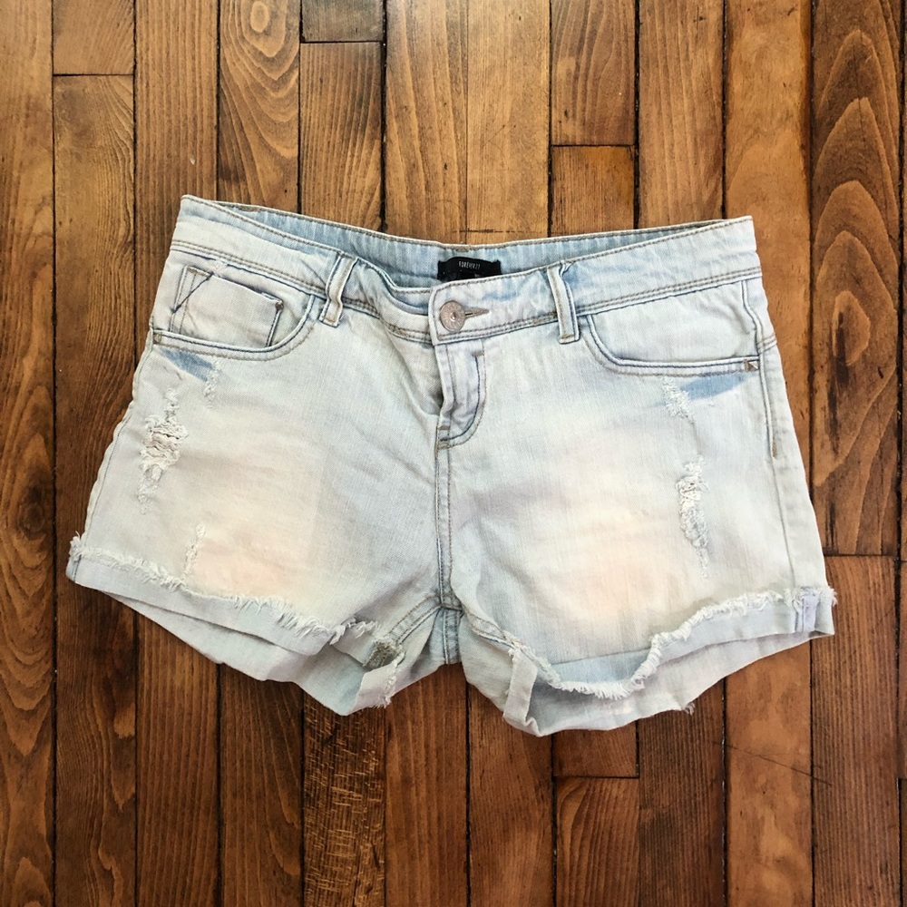FOREVER 21 Washed Out Jeans Shorts